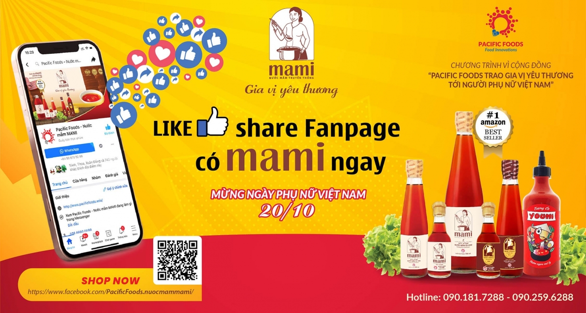 “PACIFIC FOODS TẶNG GIA VỊ YÊU THƯƠNG ĐẾN PHỤ NỮ VIỆT NAM”