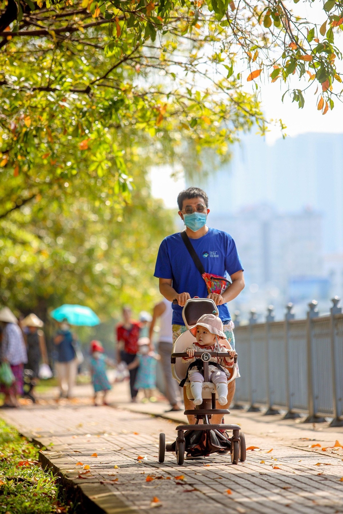 Cung đường lá vàng độc đáo ven kênh Nhiêu Lộc - Thị Nghè, người dân đua nhau 